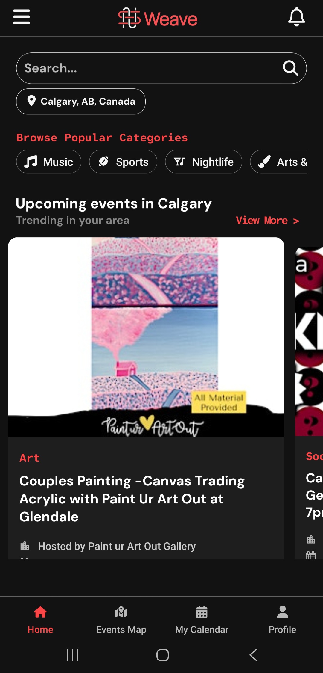 Weave app screenshot 1